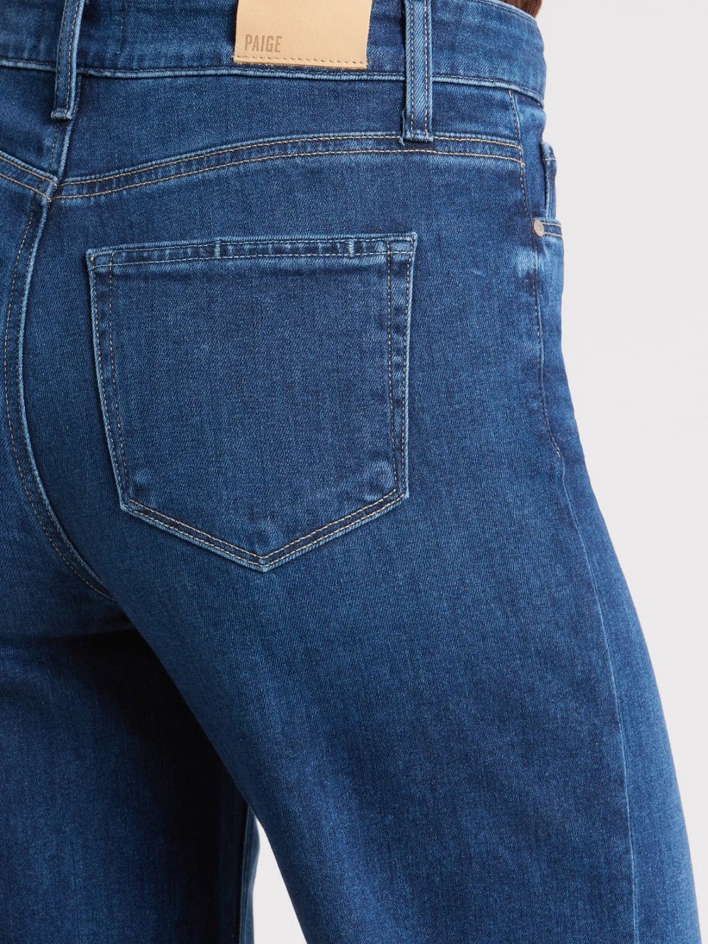 PAIGE High-Rise Wide Leg Jeans in Deep Blue Wash - Picture 5 of 12